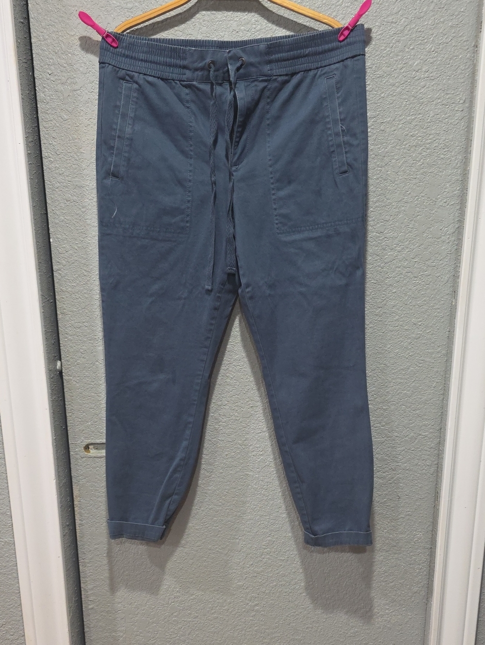Lou & Grey Slate Blue Drawstring Ankle Pants